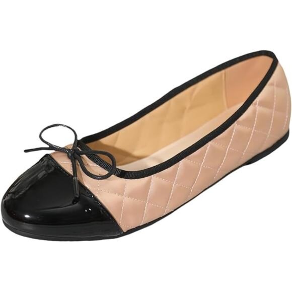 Women’s Flats Comfortable Dressy Ballet Flats Shoes for Casual Bow Pink Flats - Picture 9 of 9